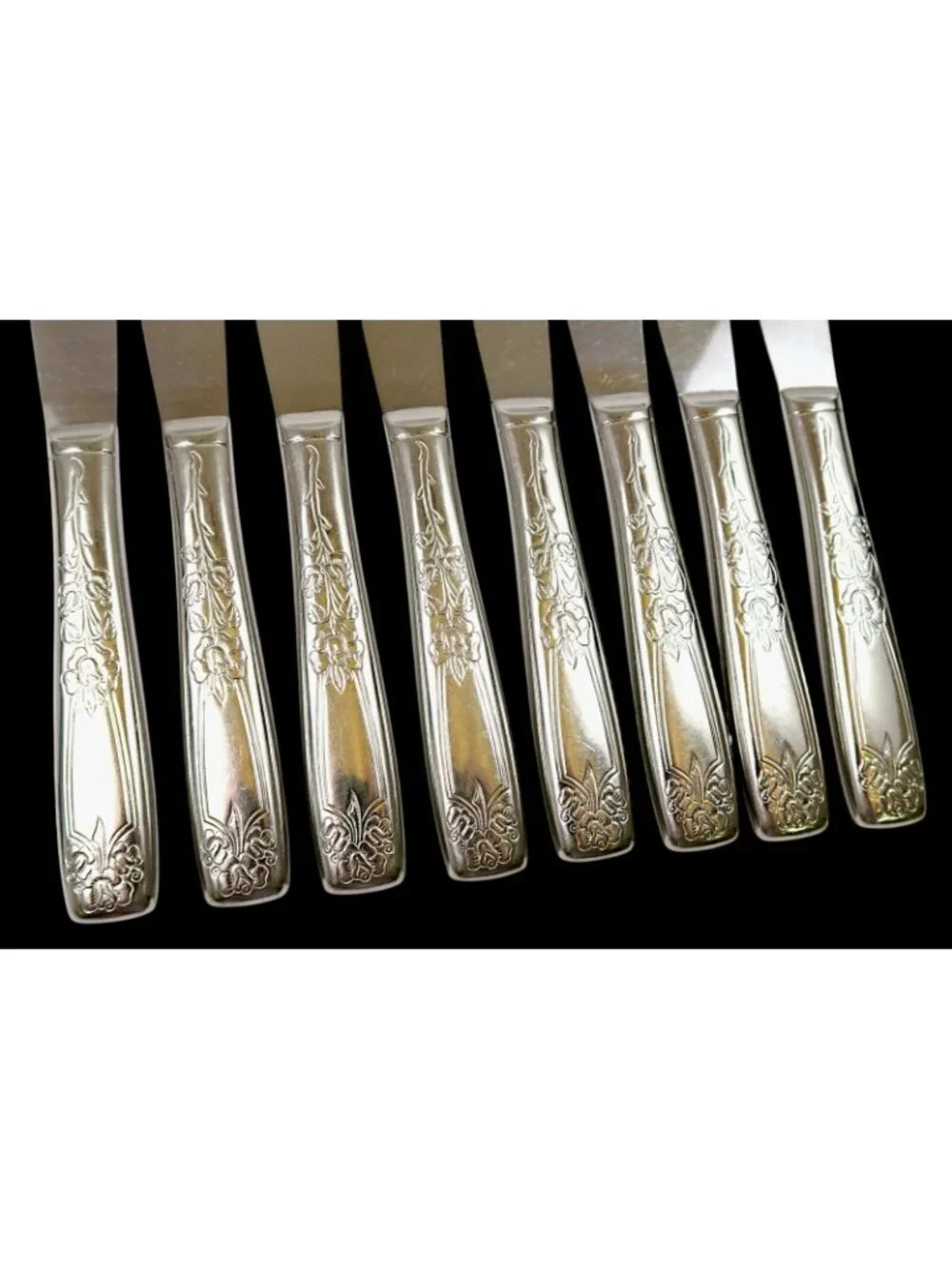 Sears Roebuck Rose Stainless Modern Hollow Knives (Set of 8) 8 5/8
